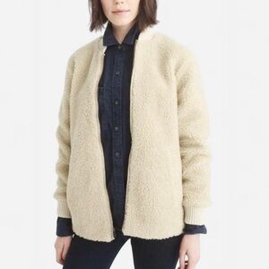 Abercrombie & Fitch Tan Teddy Bomber Jacket